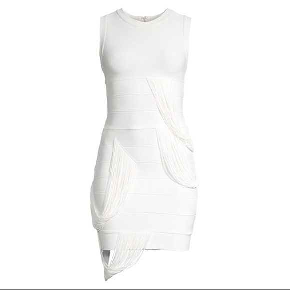 Herve Leger Draped Fringe Mini Dress - Picture 4 of 6